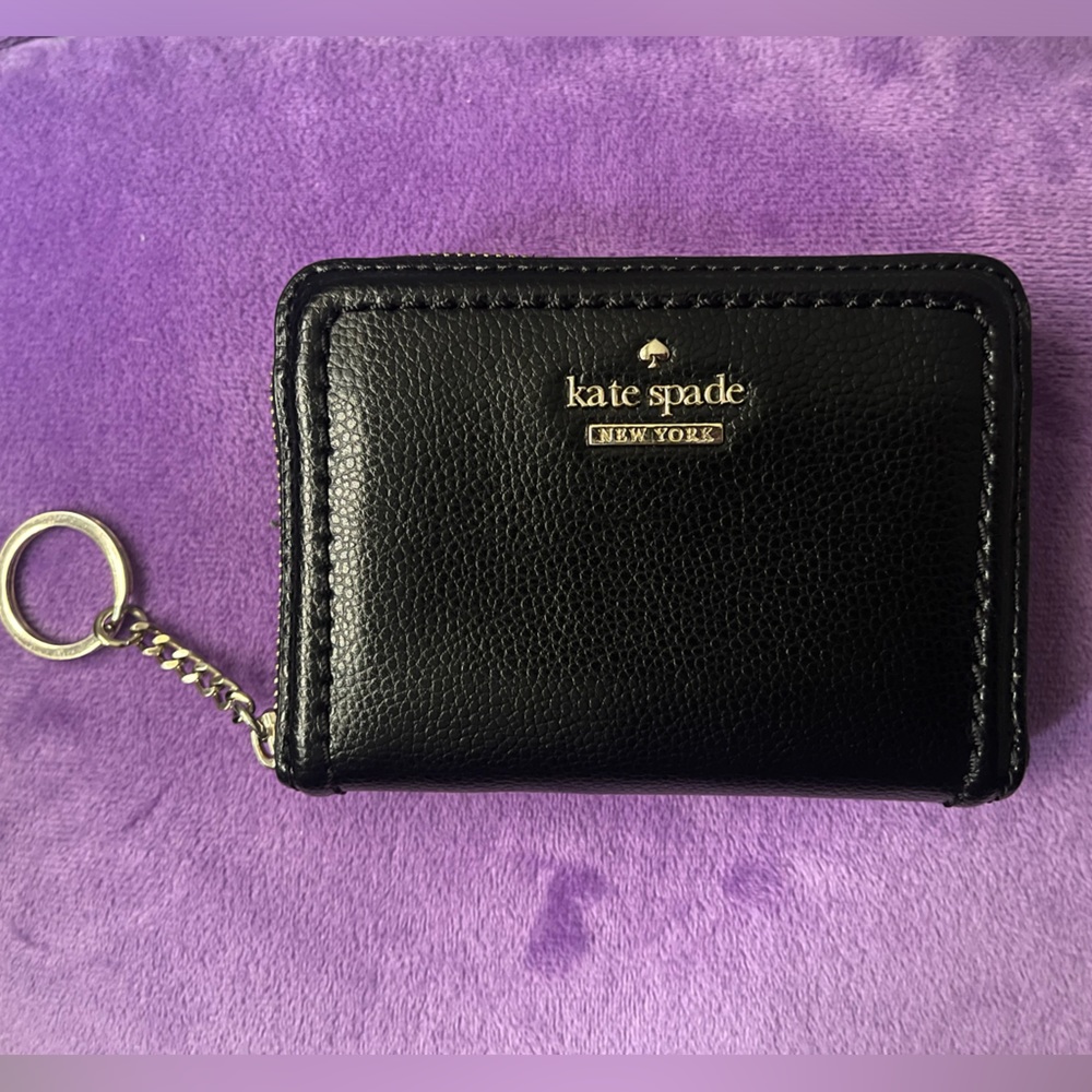 Kate Spade Dani Patterson Drive Black Leather Ziparound Wallet